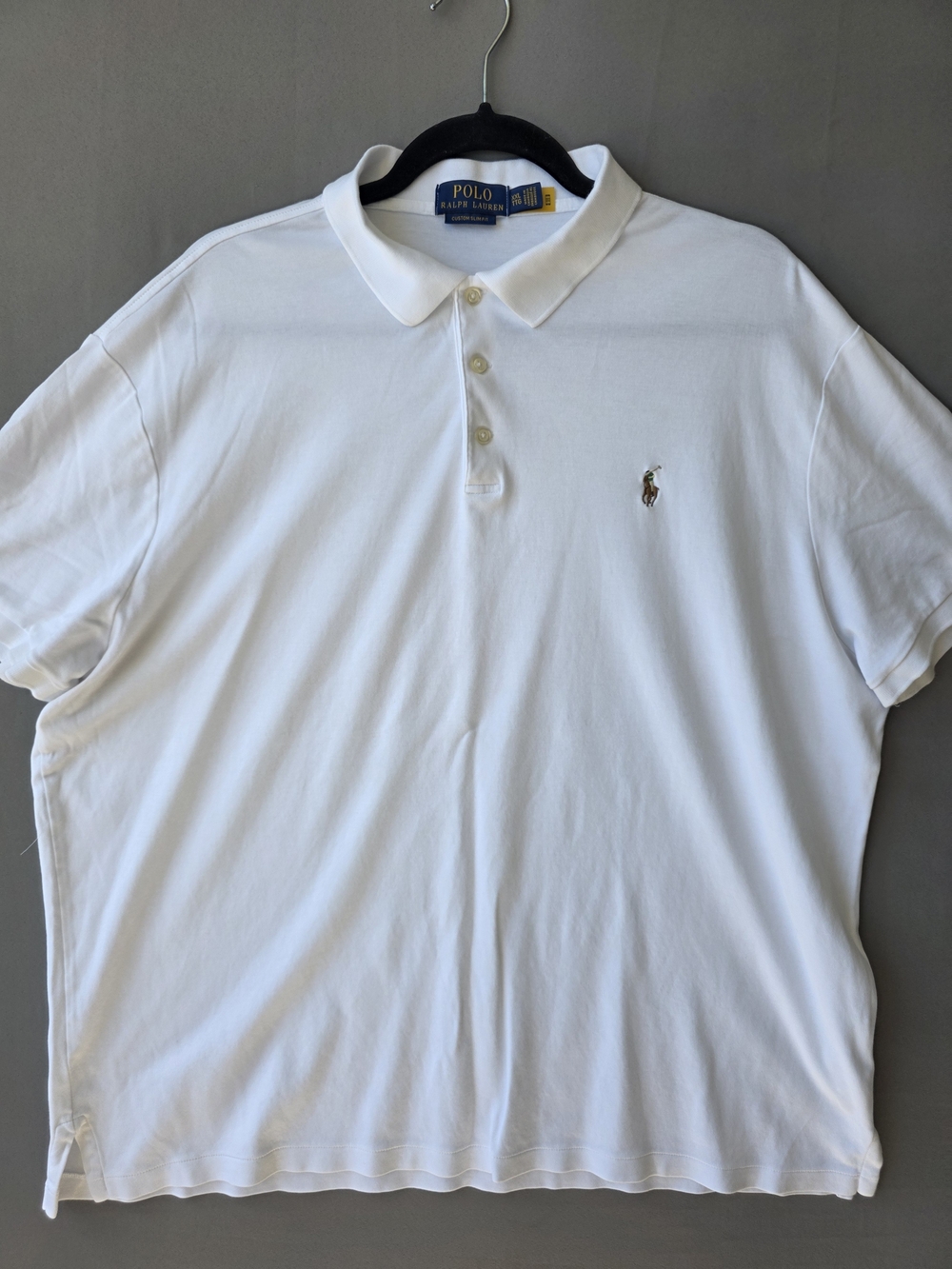 Polo Ralph Lauren Men’s XXL White Classic Fit Polo Shirt Short Sleeve Pony